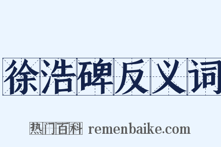 徐浩碑反义词是什么意思的图片